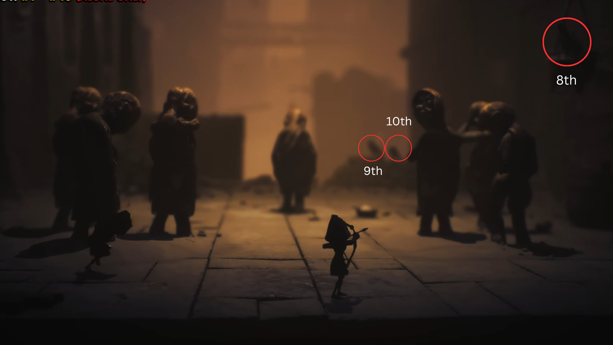 7, 8, 9 and 10 crow location in Necropolis chapter of Little Nightmares 3
