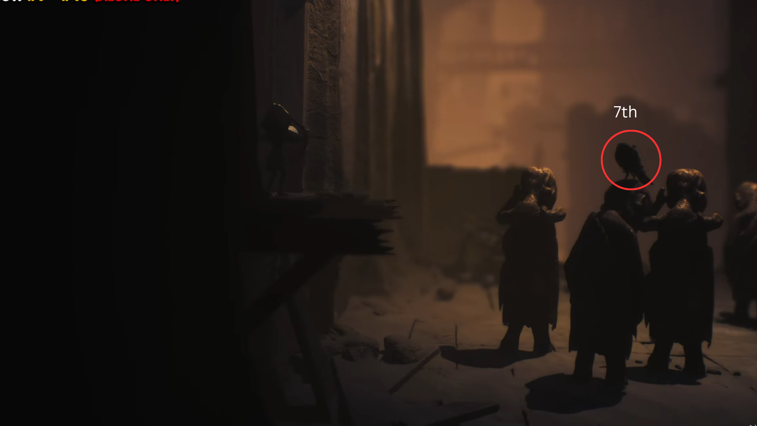 7, 8, 9 and 10 crow location in Necropolis chapter of Little Nightmares 3