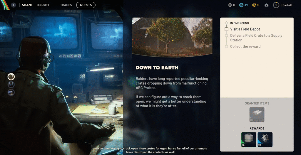 ARC Raider Down To Earth Quest Guide